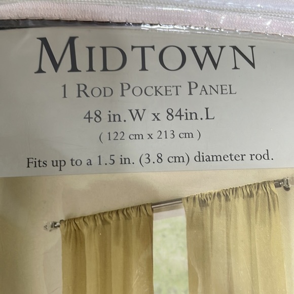 MIDTOWN ONE ROD POCKET PANEL. NWT - Picture 2 of 6